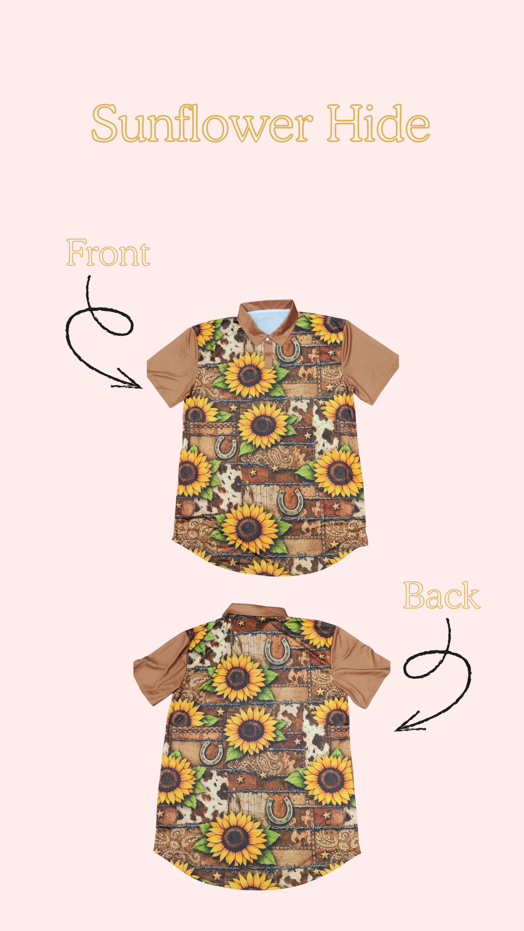 Short Sleeve Sunflower Hide Fishing Dress (Preorder)