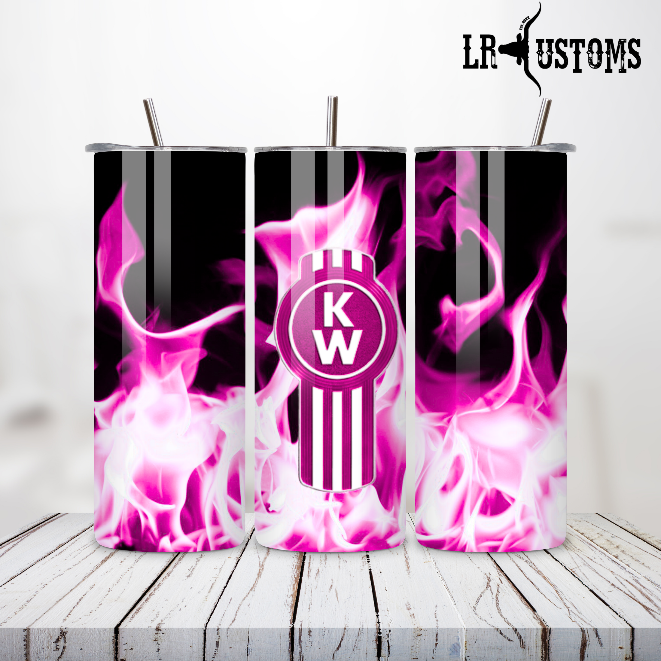 20oz Tumbler Kenworth (pink)
