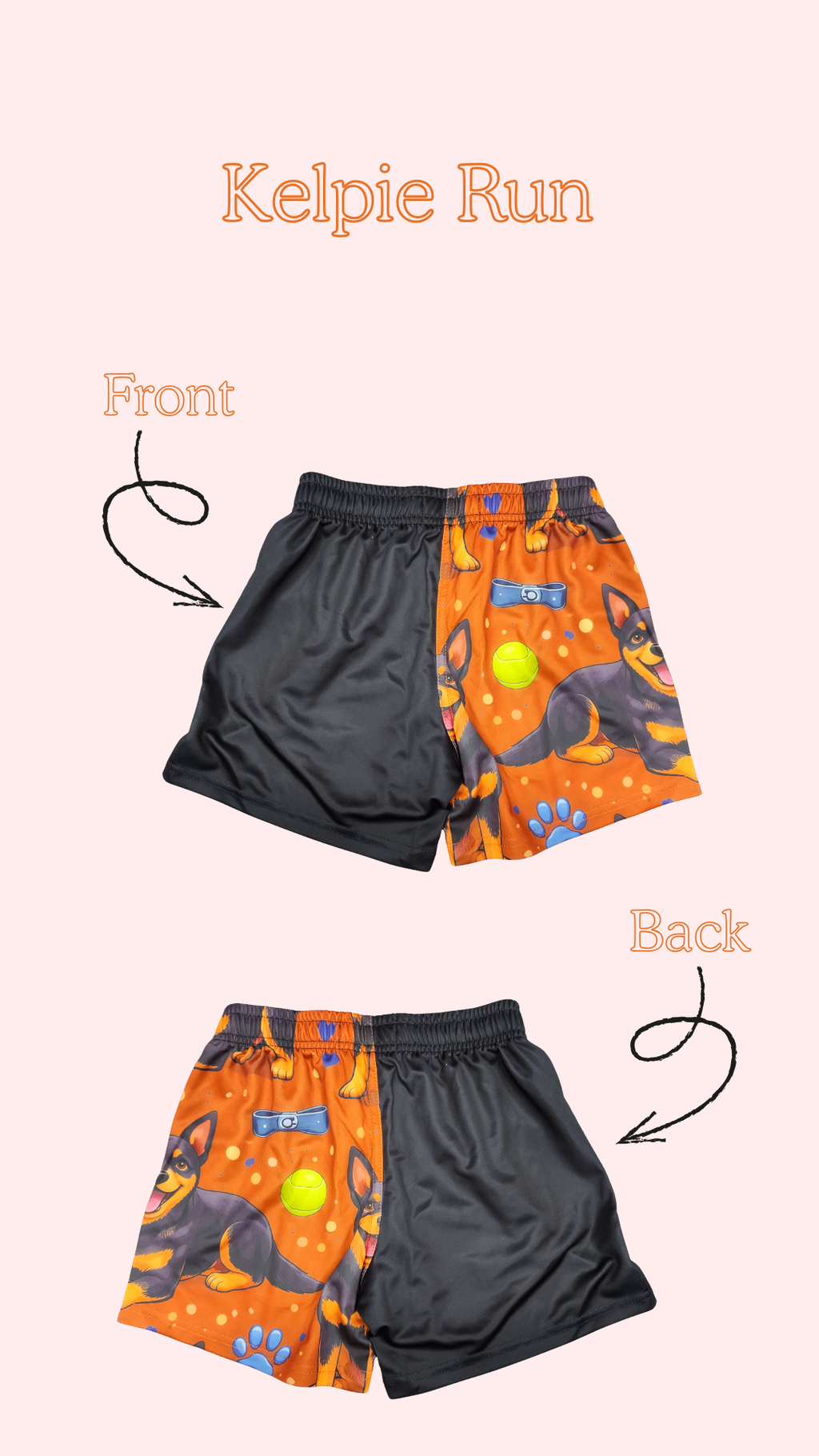 Kelpie Runs Footy Shorts (PreOrder)