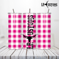 20oz Tumbler Pink Gingham LRC