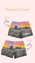 Bushland Sunset Footy Shorts (Pre Order)