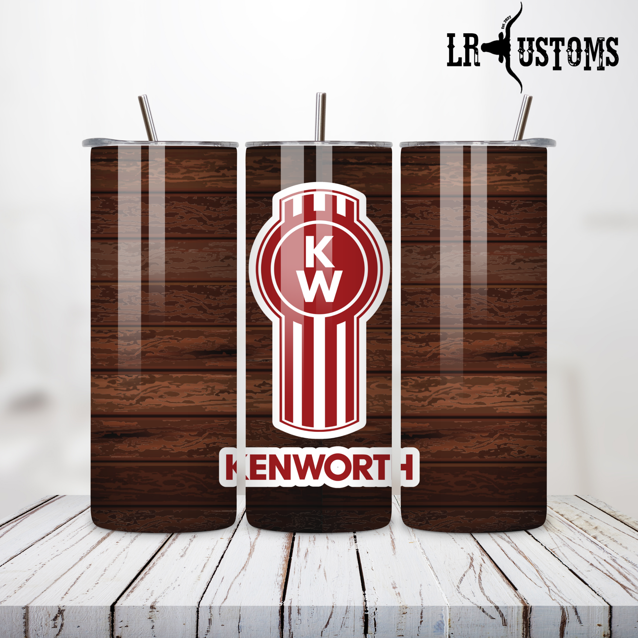 20oz Tumbler Kenworth Wooden
