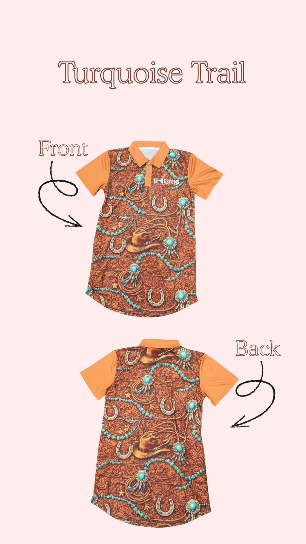 Short Sleeve Turquoise Trail  Fishing Dress