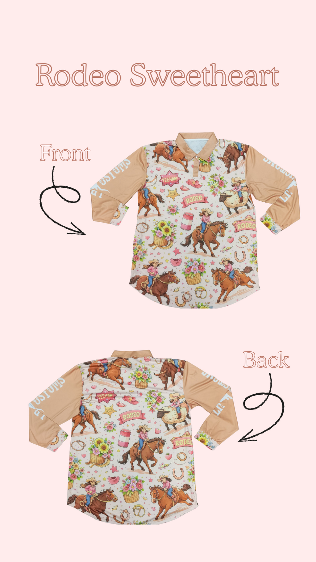 Short Sleeve Rodeo Sweetheart  Fishing Dress (Preorder)