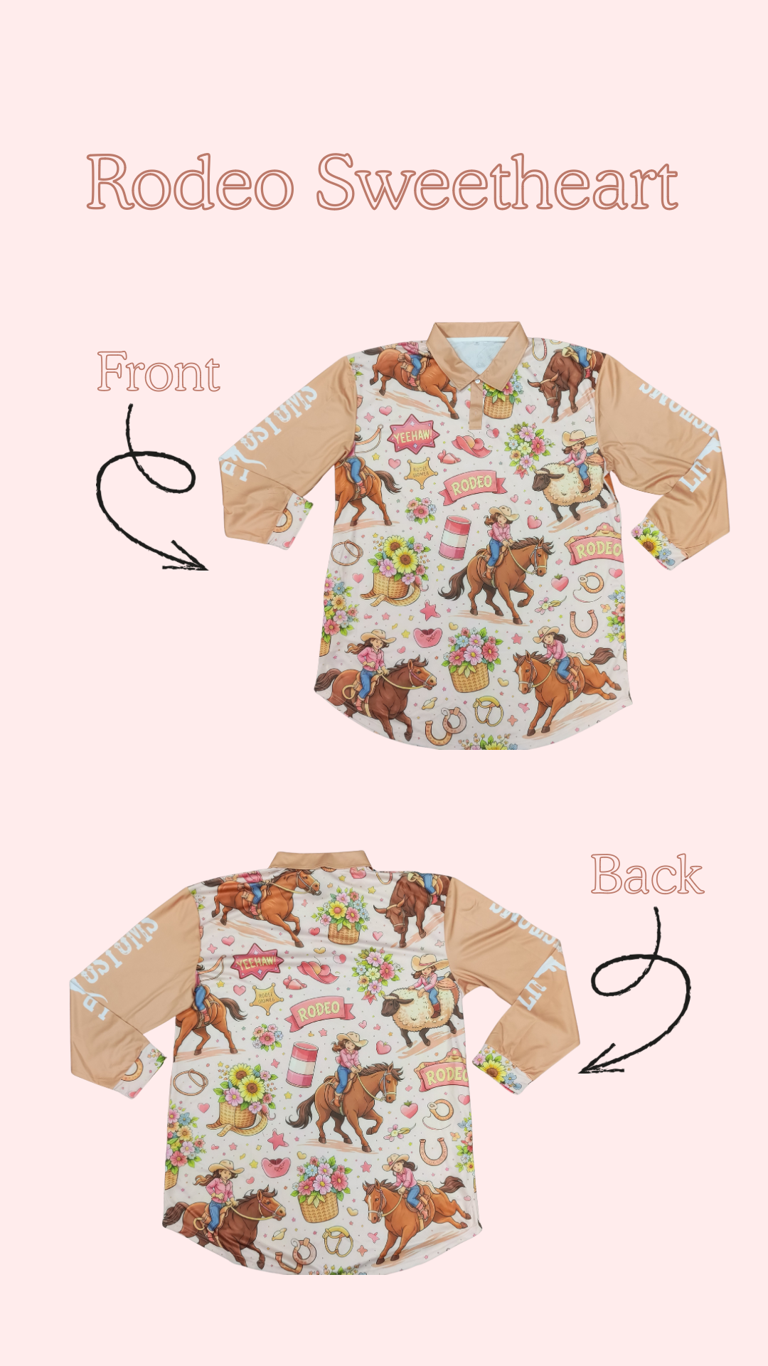 Short Sleeve Rodeo Sweetheart  Fishing Dress (Preorder)
