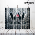 20oz Tumbler Western Star Checker plate
