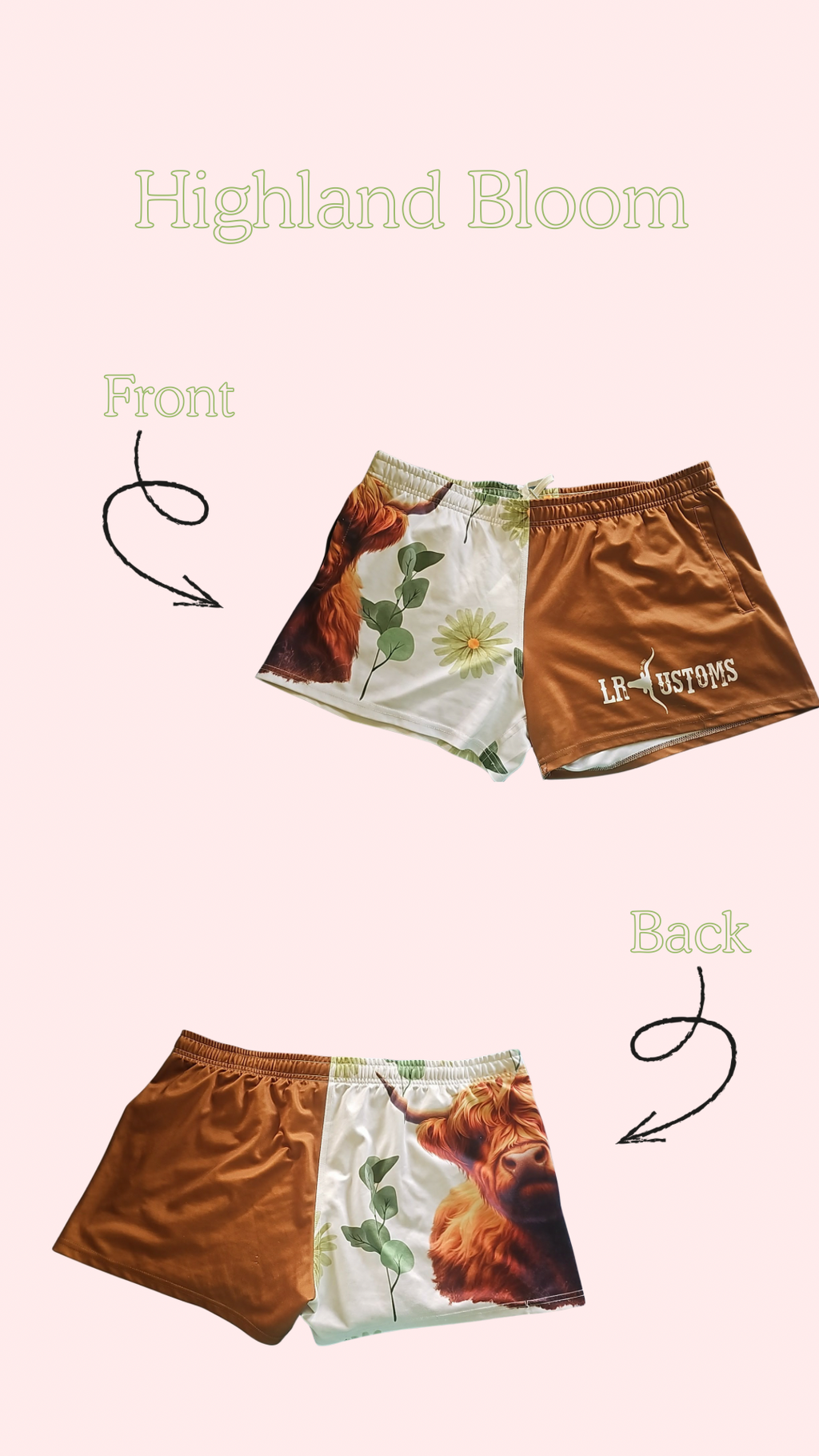Highland Bloom Footy Shorts (Pre Order)