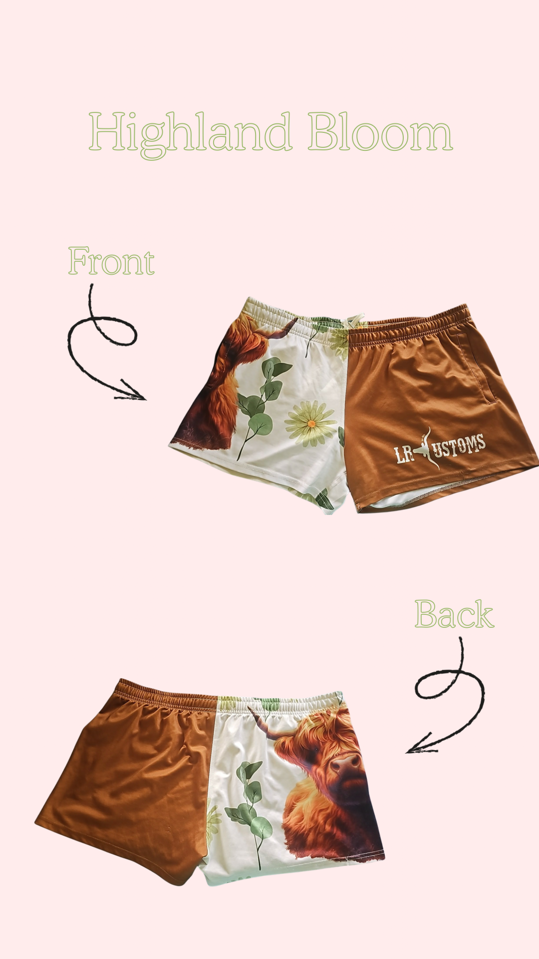 Highland Bloom Footy Shorts (Pre Order)